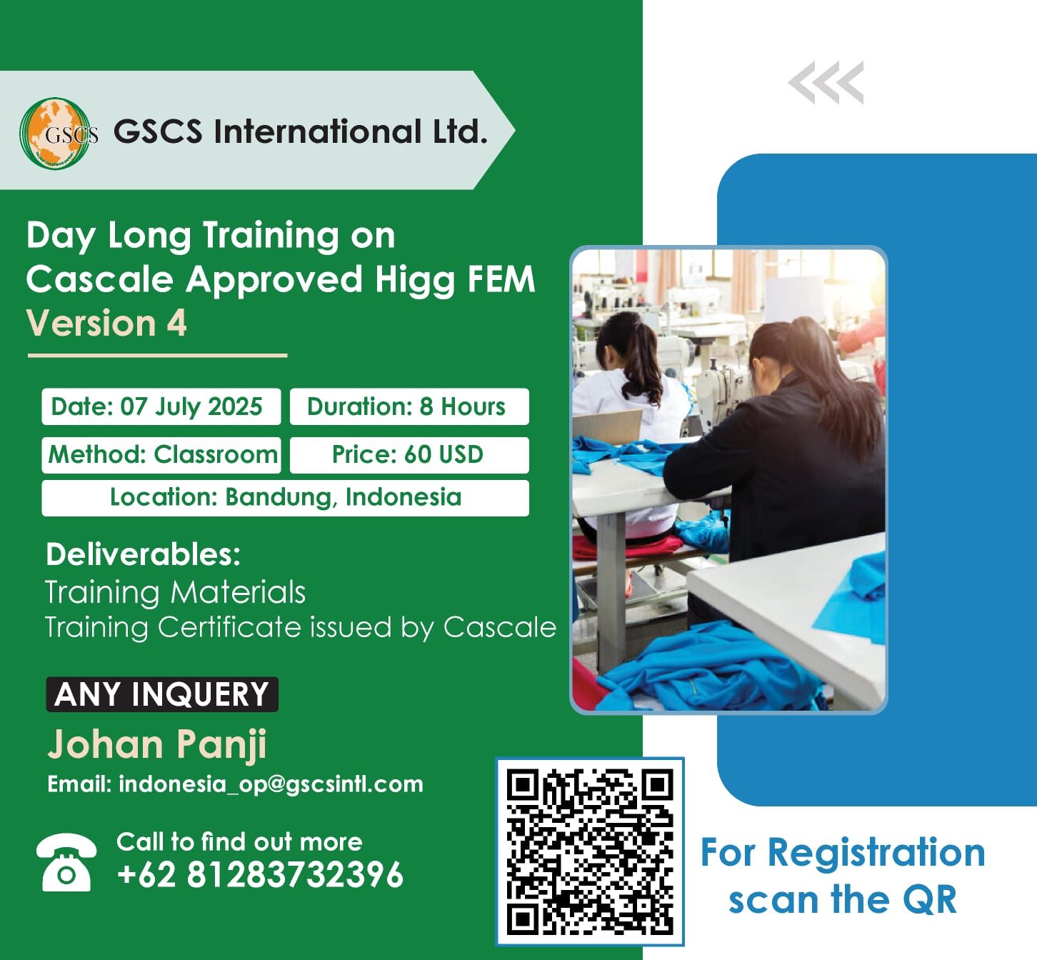 Day Long Training on Cascale Approved Higg FEM Version 4