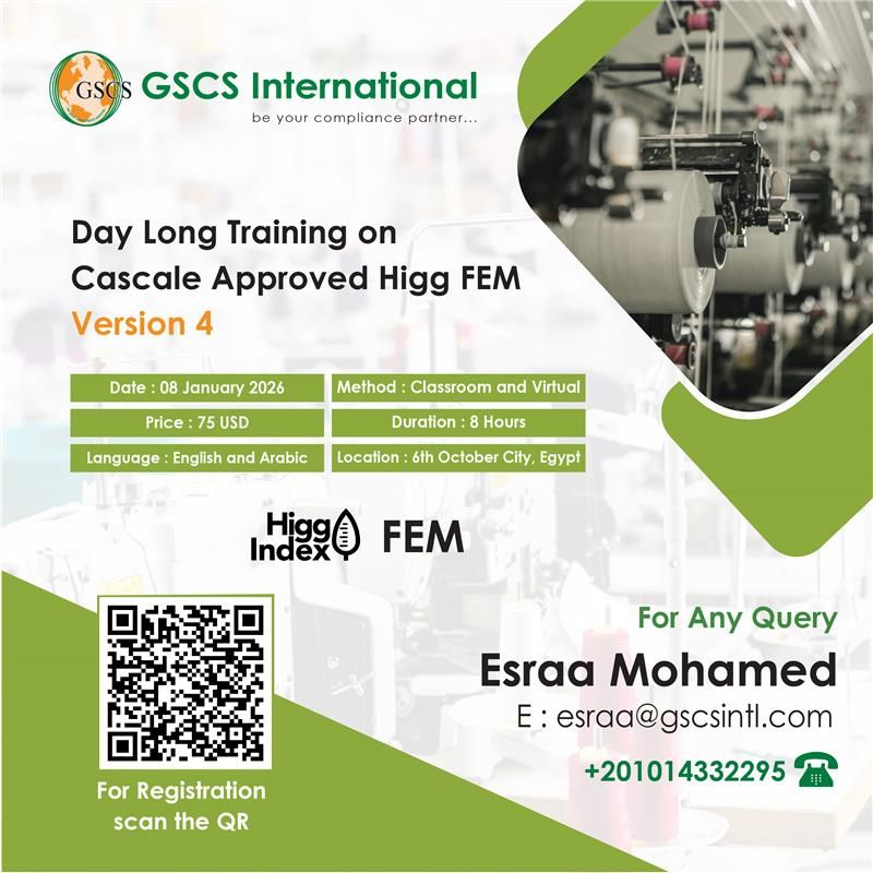 Day Long Training on Cascale Approved Higg FEM Version 4