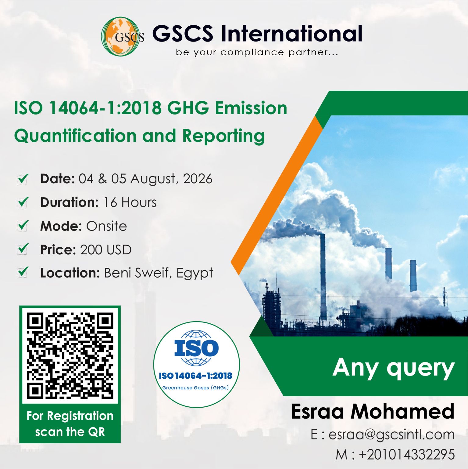 ISO 14064-1:2018 GHG Emission Quantification and Reporting
