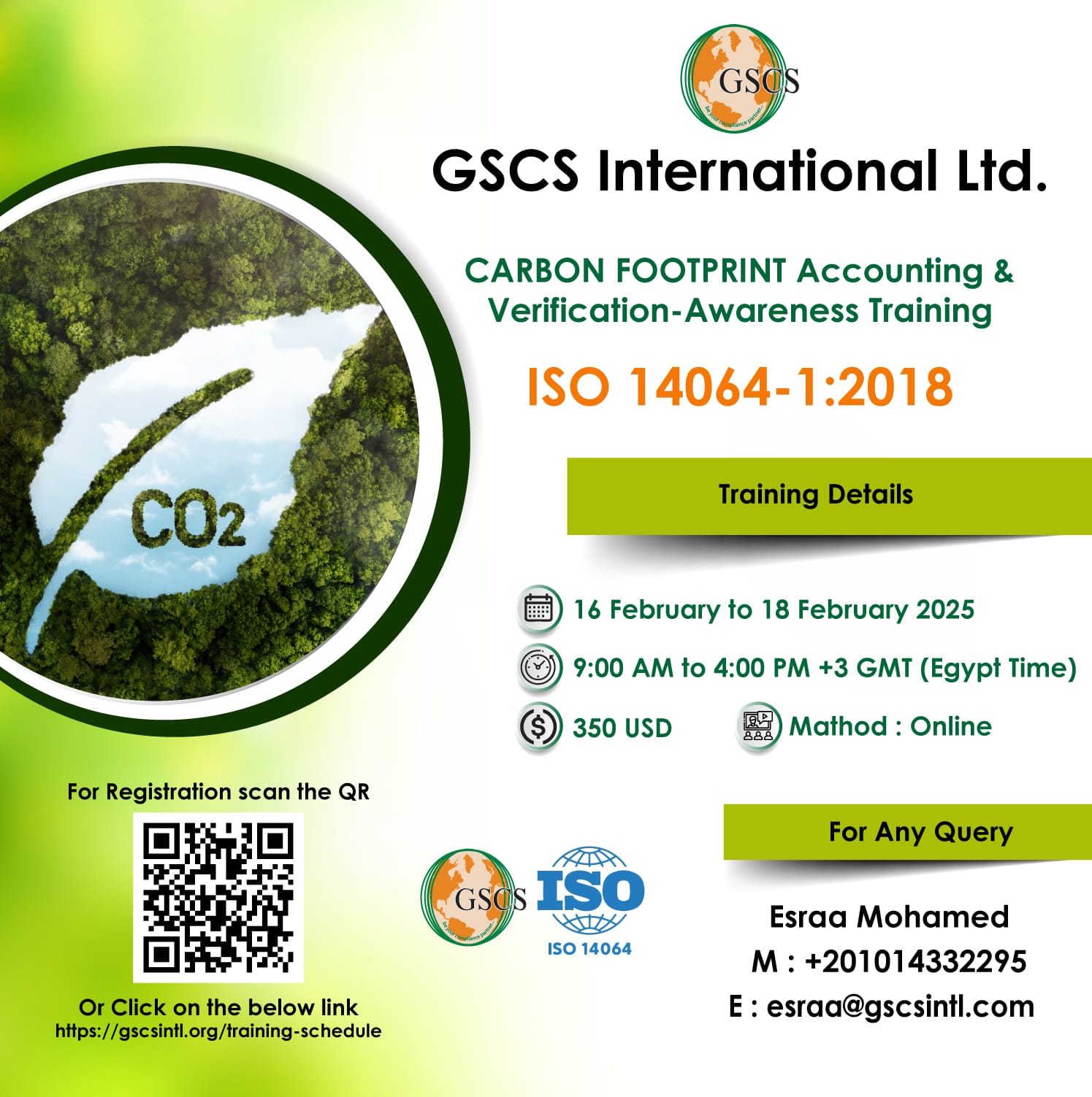 Training on CARBON FOOTPRINT Accounting & Verification-Awareness - ISO 14064: 2018