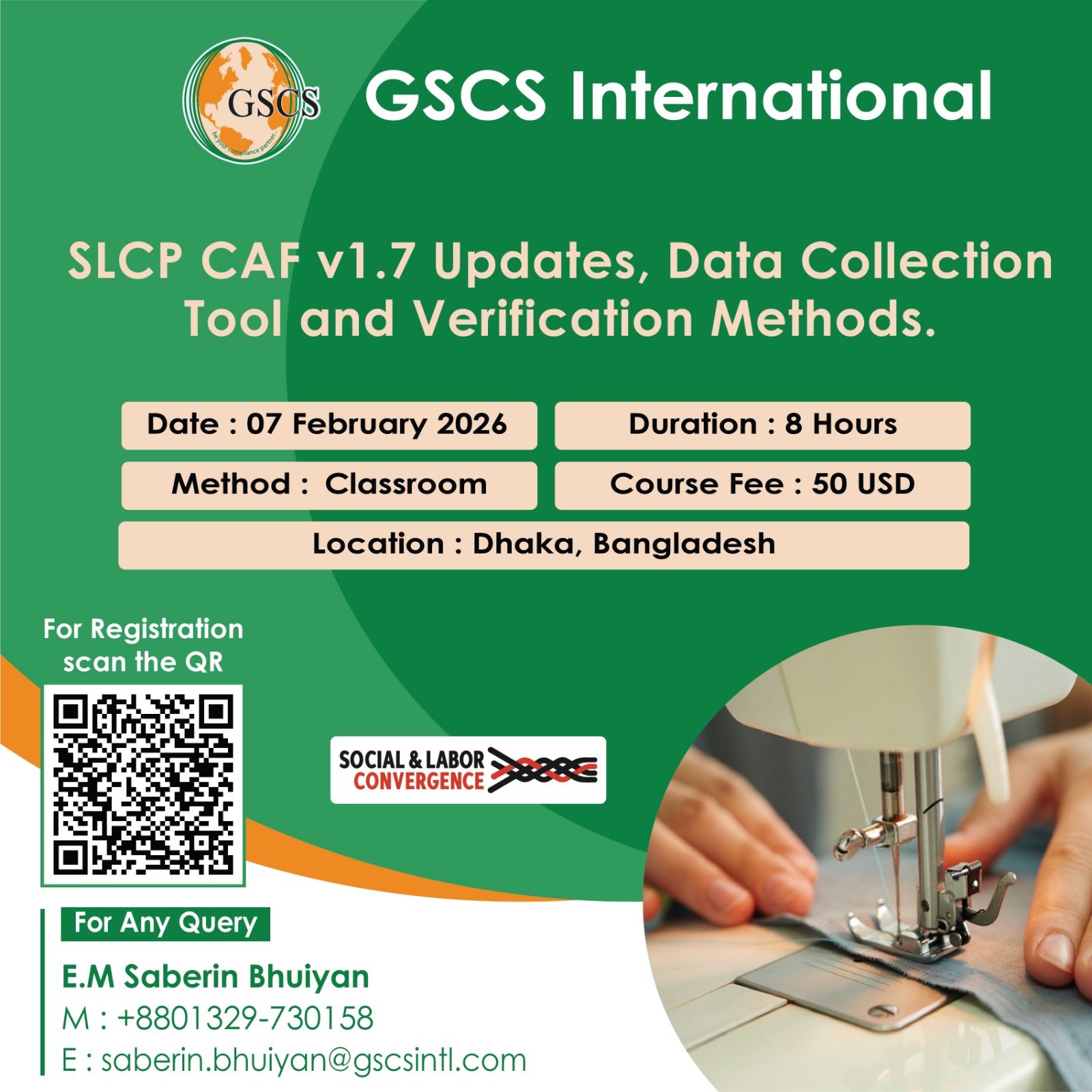 SLCP CAF v1.7 Updates, Data Collection Tool and Verification Methods.