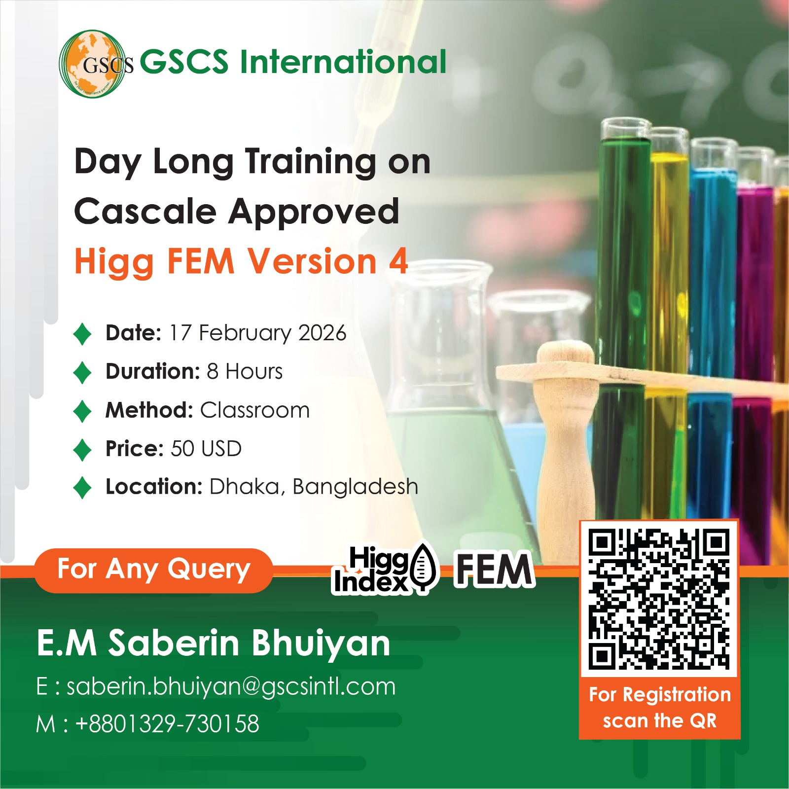 Day Long Training on Cascale Approved Higg FEM Version 4