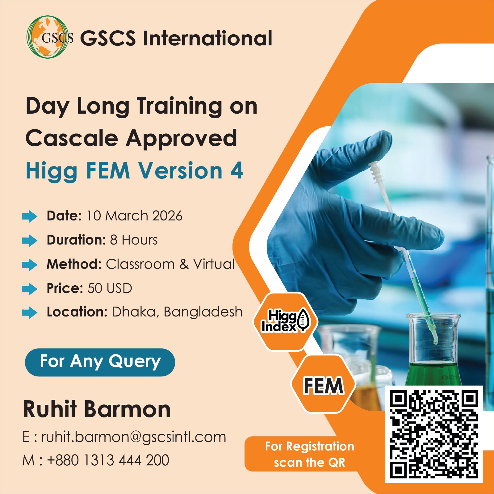 Day Long Training on Cascale Approved Higg FEM Version 4